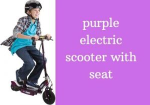 purple electric scooter with seat