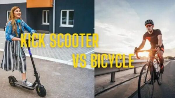 kick scooter vs bicycle speed